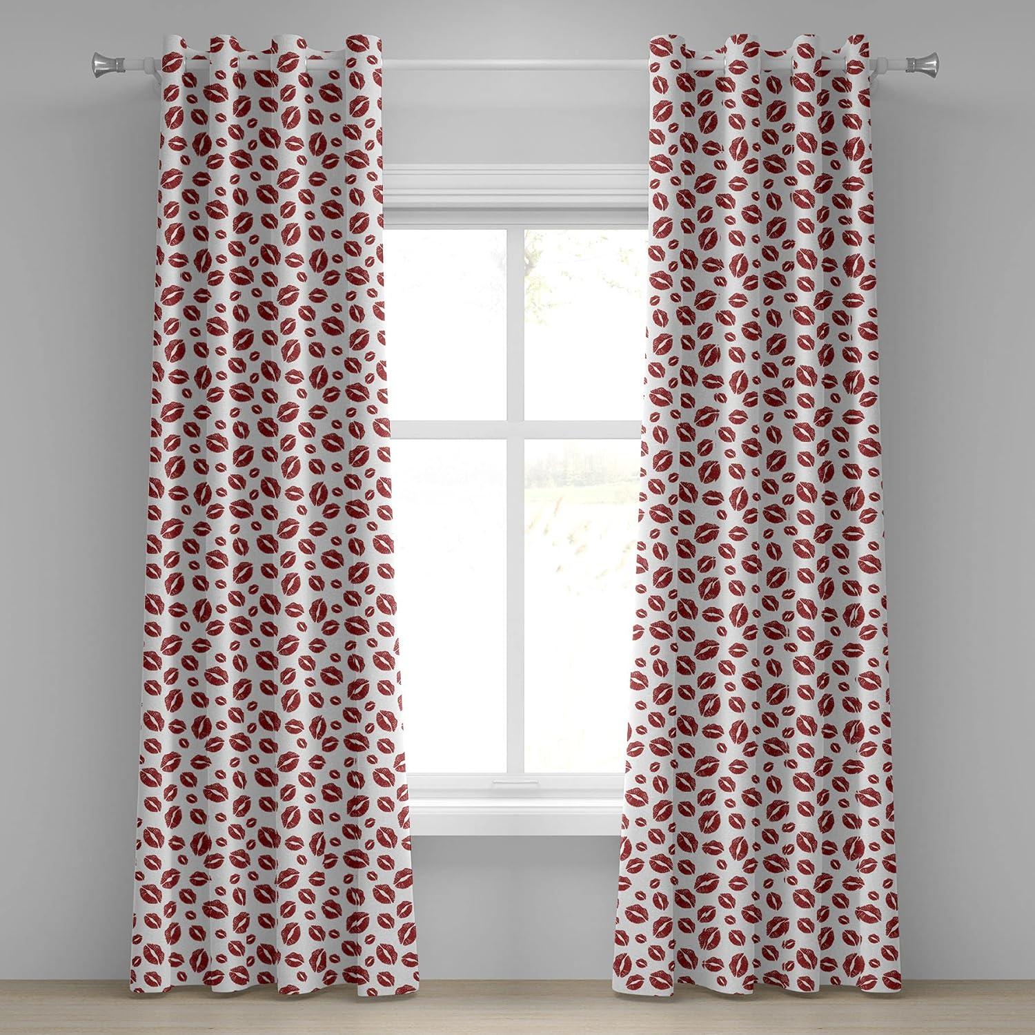 imageAmbesonne Brown Grommet Curtain Batik Parang Barong Diagonal Pattern Indonesian Culture and Art Design Decorative 2Panel Window Drapes for Bedroom Living Room 50quot x 84quot Brown Apricot CaramelRuby and White