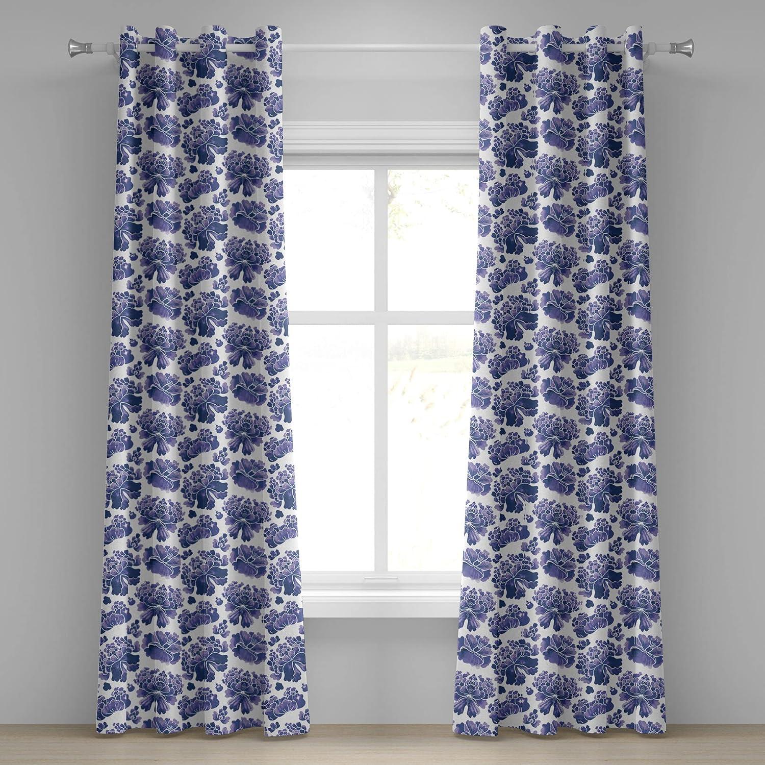 imageAmbesonne Brown Grommet Curtain Batik Parang Barong Diagonal Pattern Indonesian Culture and Art Design Decorative 2Panel Window Drapes for Bedroom Living Room 50quot x 84quot Brown Apricot CaramelViolet Blue Lavender