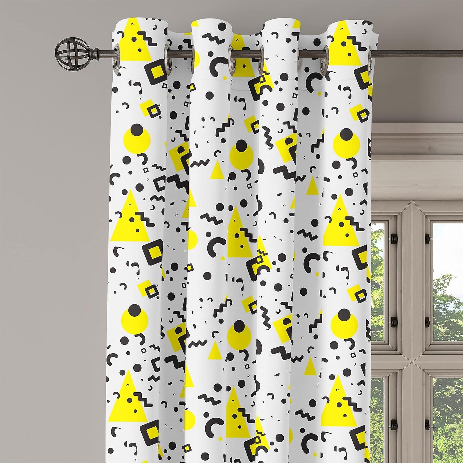 imageAmbesonne Brown Grommet Curtain Batik Parang Barong Diagonal Pattern Indonesian Culture and Art Design Decorative 2Panel Window Drapes for Bedroom Living Room 50quot x 84quot Brown Apricot CaramelBlack Yellow White