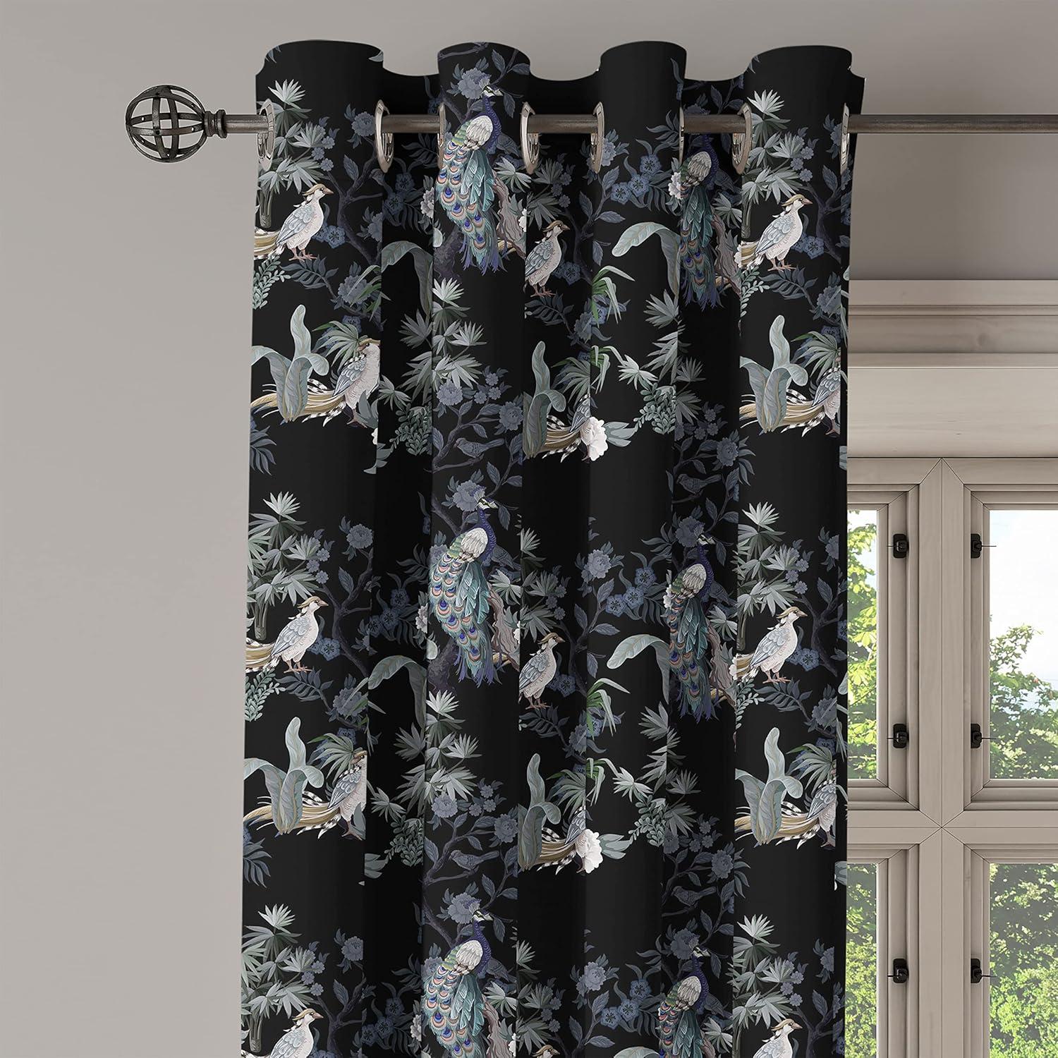 imageAmbesonne Exotic Grommet Curtain Minimal Neutral Animal Print with Tiger Silhouettes Pattern Jungle Cat Decorative Single Panel Drapes for Bedroom Living Room 50quot x 96quot Eggshell Warm Taupe TanCharcoal Grey and Sage Green