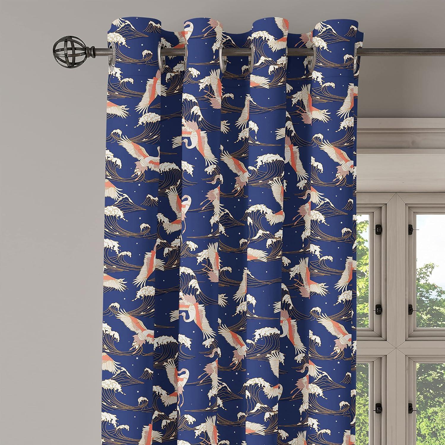 imageAmbesonne Exotic Grommet Curtain Minimal Neutral Animal Print with Tiger Silhouettes Pattern Jungle Cat Decorative Single Panel Drapes for Bedroom Living Room 50quot x 96quot Eggshell Warm Taupe TanNight Blue Salmon Ivory