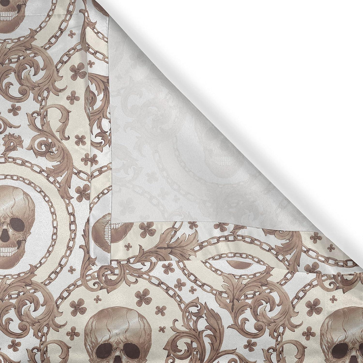 imageAmbesonne Exotic Grommet Curtain Minimal Neutral Animal Print with Tiger Silhouettes Pattern Jungle Cat Decorative Single Panel Drapes for Bedroom Living Room 50quot x 96quot Eggshell Warm Taupe TanIvory Cocoa and Pale Brown