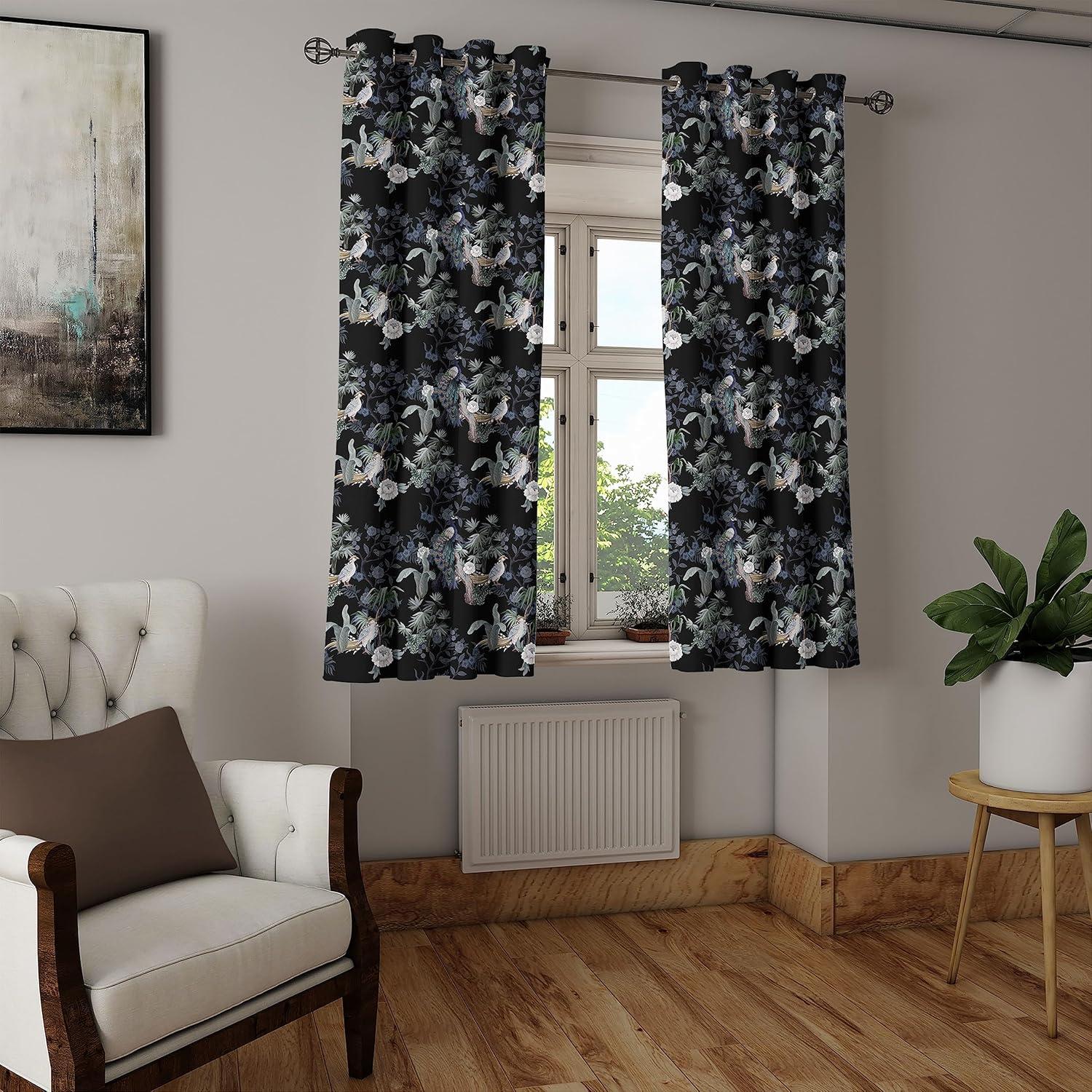imageAmbesonne Exotic Grommet Curtain Minimal Neutral Animal Print with Tiger Silhouettes Pattern Jungle Cat Decorative Single Panel Drapes for Bedroom Living Room 50quot x 96quot Eggshell Warm Taupe TanCharcoal Grey and Sage Green
