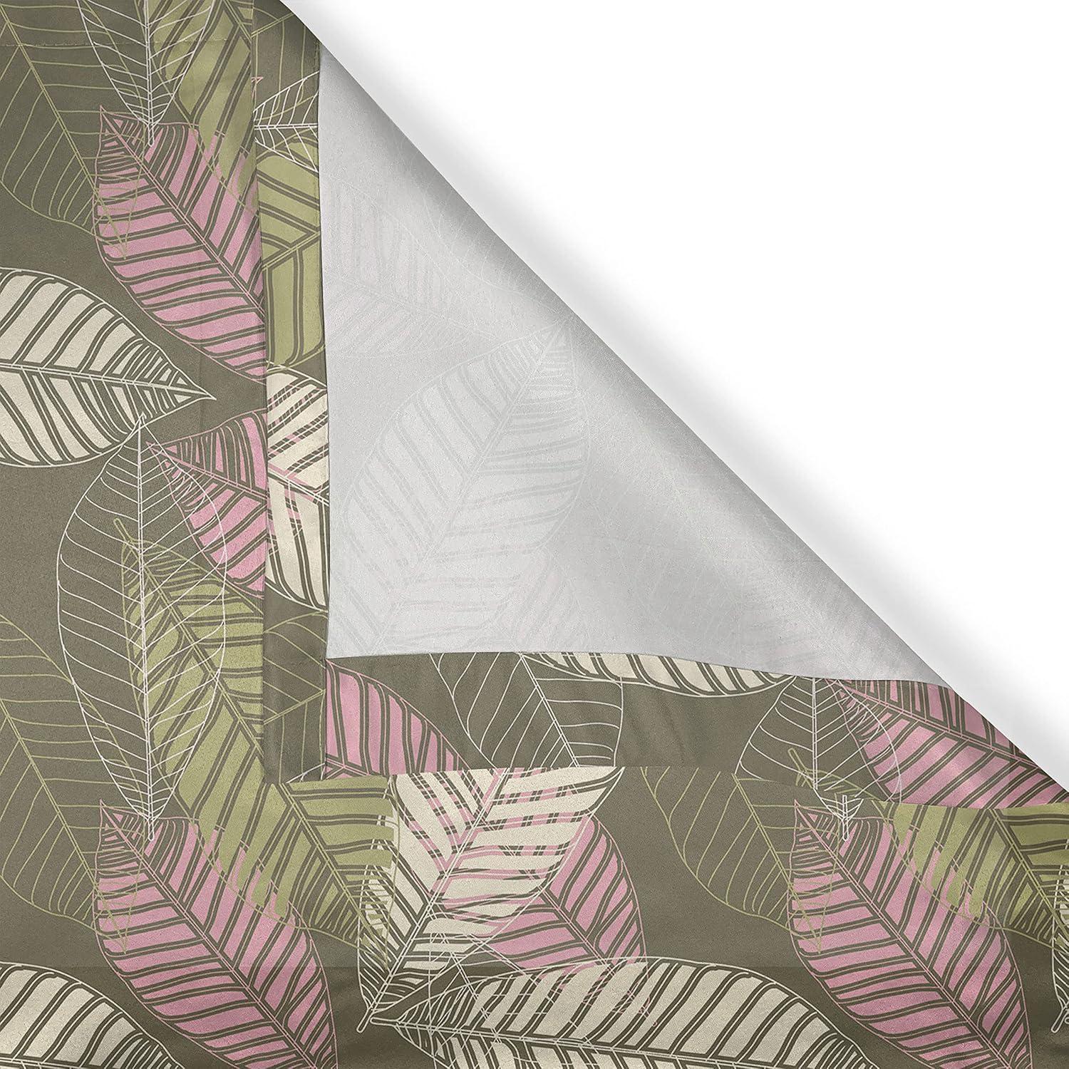 imageAmbesonne Exotic Grommet Curtain Minimal Neutral Animal Print with Tiger Silhouettes Pattern Jungle Cat Decorative Single Panel Drapes for Bedroom Living Room 50quot x 96quot Eggshell Warm Taupe TanGreen Brown Pale Pink