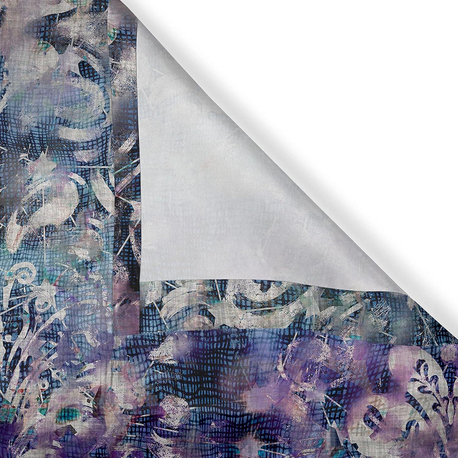 imageAmbesonne Floral Grommet Curtain Neutral Pastel Grunge Abstract Pattern with Blossoming Lily Flowers Decorative Single Panel Drapes for Bedroom Living Room 50quot x 72quot Dark Tan and Slate BluePurple Dark Blue Ivory