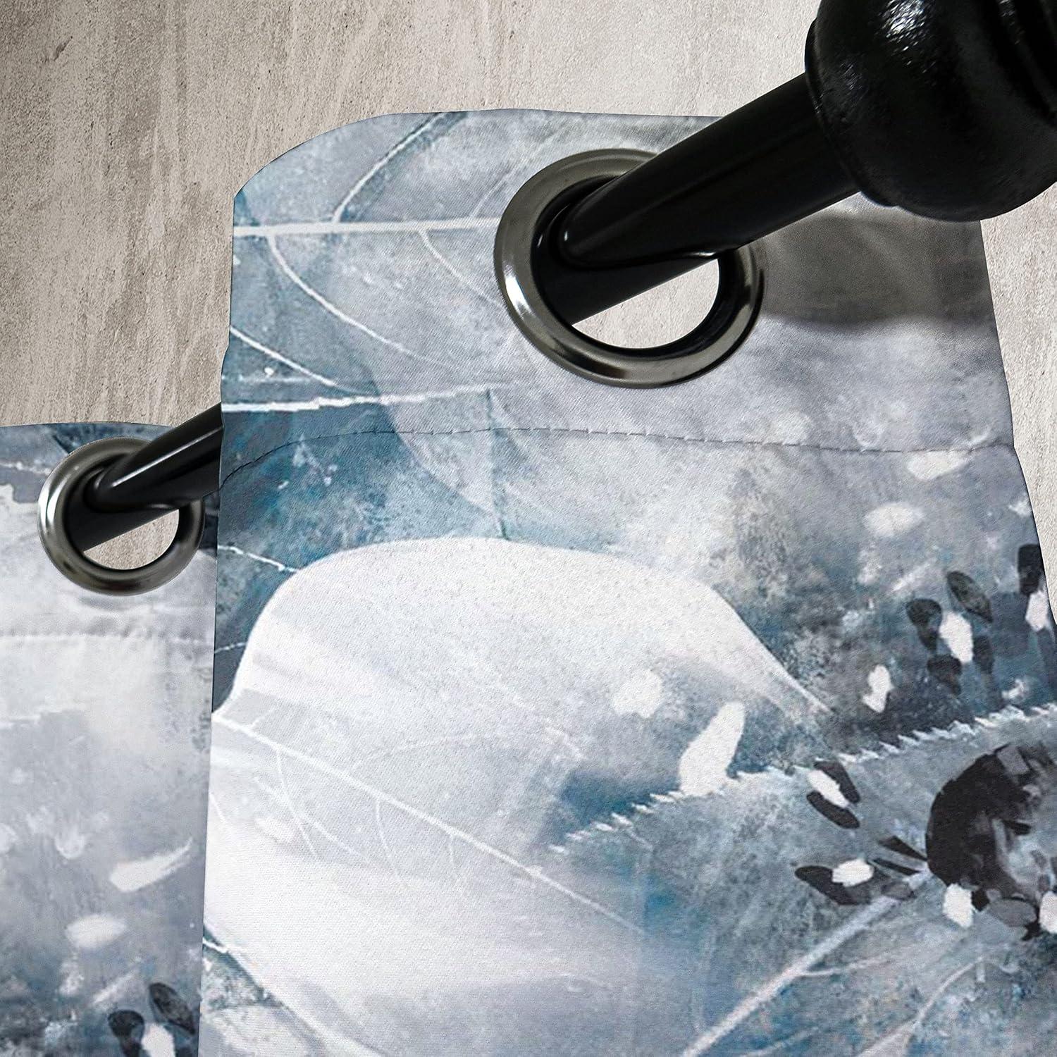 imageAmbesonne Floral Grommet Curtain Neutral Pastel Grunge Abstract Pattern with Blossoming Lily Flowers Decorative Single Panel Drapes for Bedroom Living Room 50quot x 72quot Dark Tan and Slate BlueDark Turquoise Blue Grey
