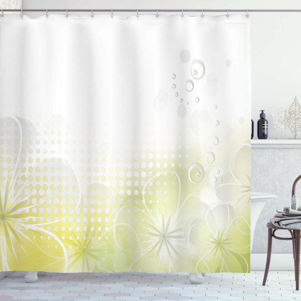 imageAmbesonne Anchor Shower Curtain Marine Sailing Sea Symbol and Grungy Rustic Planks in a Neutral Camo Tone Cloth Fabric Drape for Sea Themed Bathroom Decor Set with Hooks 69quot W x 75quot L Green KhakiPale Yellow Pale Grey