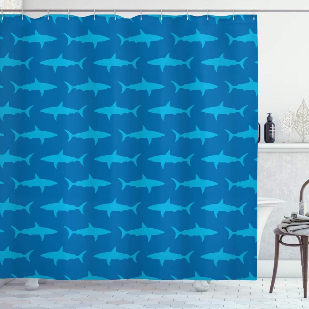imageAmbesonne Anchor Shower Curtain Marine Sailing Sea Symbol and Grungy Rustic Planks in a Neutral Camo Tone Cloth Fabric Drape for Sea Themed Bathroom Decor Set with Hooks 69quot W x 75quot L Green KhakiBlue