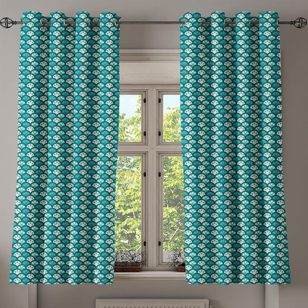 imageAmbesonne Brown Grommet Curtain Batik Parang Barong Diagonal Pattern Indonesian Culture and Art Design Decorative 2Panel Window Drapes for Bedroom Living Room 50quot x 84quot Brown Apricot CaramelSea Green Teal White