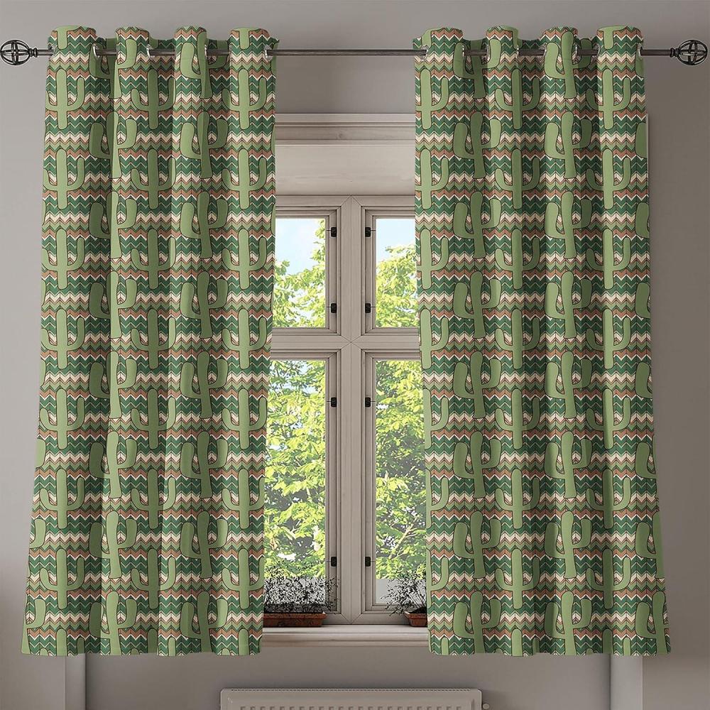 imageAmbesonne Brown Grommet Curtain Batik Parang Barong Diagonal Pattern Indonesian Culture and Art Design Decorative 2Panel Window Drapes for Bedroom Living Room 50quot x 84quot Brown Apricot CaramelGreen Pale Brown Beige