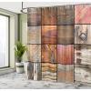 Ambesonne Anchor Shower Curtain, Marine Sailing Sea Symbol and Grungy Rustic Planks in a Neutral Camo Tone, Cloth Fabric Drape for Sea Themed Bathroom Decor Set with Hooks, 69″ W x 75″ L, Green Khaki(Chocolate Brown)