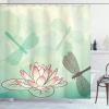Ambesonne Anchor Shower Curtain, Marine Sailing Sea Symbol and Grungy Rustic Planks in a Neutral Camo Tone, Cloth Fabric Drape for Sea Themed Bathroom Decor Set with Hooks, 69″ W x 75″ L, Green Khaki(Seafoam Ivory)
