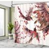 Ambesonne Anchor Shower Curtain, Marine Sailing Sea Symbol and Grungy Rustic Planks in a Neutral Camo Tone, Cloth Fabric Drape for Sea Themed Bathroom Decor Set with Hooks, 69″ W x 75″ L, Green Khaki(Dark Peach)