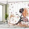 Ambesonne Anchor Shower Curtain, Marine Sailing Sea Symbol and Grungy Rustic Planks in a Neutral Camo Tone, Cloth Fabric Drape for Sea Themed Bathroom Decor Set with Hooks, 69″ W x 75″ L, Green Khaki(Pale Cinnamon)