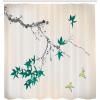 Ambesonne Anchor Shower Curtain, Marine Sailing Sea Symbol and Grungy Rustic Planks in a Neutral Camo Tone, Cloth Fabric Drape for Sea Themed Bathroom Decor Set with Hooks, 69″ W x 75″ L, Green Khaki(Dark Seafoam)