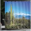 Ambesonne Anchor Shower Curtain, Marine Sailing Sea Symbol and Grungy Rustic Planks in a Neutral Camo Tone, Cloth Fabric Drape for Sea Themed Bathroom Decor Set with Hooks, 69″ W x 75″ L, Green Khaki(Green Blue)