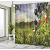 Ambesonne Anchor Shower Curtain, Marine Sailing Sea Symbol and Grungy Rustic Planks in a Neutral Camo Tone, Cloth Fabric Drape for Sea Themed Bathroom Decor Set with Hooks, 69″ W x 75″ L, Green Khaki(Green Red Violet Blue)