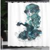 Ambesonne Anchor Shower Curtain, Marine Sailing Sea Symbol and Grungy Rustic Planks in a Neutral Camo Tone, Cloth Fabric Drape for Sea Themed Bathroom Decor Set with Hooks, 69″ W x 75″ L, Green Khaki(Petrol Blue White)