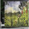 Ambesonne Anchor Shower Curtain, Marine Sailing Sea Symbol and Grungy Rustic Planks in a Neutral Camo Tone, Cloth Fabric Drape for Sea Themed Bathroom Decor Set with Hooks, 69″ W x 75″ L, Green Khaki(Green Red Violet Blue)