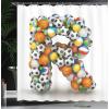 Ambesonne Anchor Shower Curtain, Marine Sailing Sea Symbol and Grungy Rustic Planks in a Neutral Camo Tone, Cloth Fabric Drape for Sea Themed Bathroom Decor Set with Hooks, 69″ W x 75″ L, Green Khaki(Orange Multicolor)