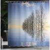 Ambesonne Anchor Shower Curtain, Marine Sailing Sea Symbol and Grungy Rustic Planks in a Neutral Camo Tone, Cloth Fabric Drape for Sea Themed Bathroom Decor Set with Hooks, 69″ W x 75″ L, Green Khaki(Blue Brown)