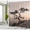 Ambesonne Anchor Shower Curtain, Marine Sailing Sea Symbol and Grungy Rustic Planks in a Neutral Camo Tone, Cloth Fabric Drape for Sea Themed Bathroom Decor Set with Hooks, 69″ W x 75″ L, Green Khaki(Brown Grey)