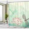 Ambesonne Anchor Shower Curtain, Marine Sailing Sea Symbol and Grungy Rustic Planks in a Neutral Camo Tone, Cloth Fabric Drape for Sea Themed Bathroom Decor Set with Hooks, 69″ W x 75″ L, Green Khaki(Seafoam Ivory)