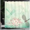 Ambesonne Anchor Shower Curtain, Marine Sailing Sea Symbol and Grungy Rustic Planks in a Neutral Camo Tone, Cloth Fabric Drape for Sea Themed Bathroom Decor Set with Hooks, 69″ W x 75″ L, Green Khaki(Seafoam Ivory)