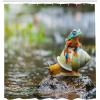 Ambesonne Anchor Shower Curtain, Marine Sailing Sea Symbol and Grungy Rustic Planks in a Neutral Camo Tone, Cloth Fabric Drape for Sea Themed Bathroom Decor Set with Hooks, 69″ W x 75″ L, Green Khaki(Multicolor Earth Yellow)
