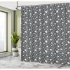 Ambesonne Anchor Shower Curtain, Marine Sailing Sea Symbol and Grungy Rustic Planks in a Neutral Camo Tone, Cloth Fabric Drape for Sea Themed Bathroom Decor Set with Hooks, 69″ W x 75″ L, Green Khaki(Charcoal Grey White)