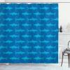 Ambesonne Anchor Shower Curtain, Marine Sailing Sea Symbol and Grungy Rustic Planks in a Neutral Camo Tone, Cloth Fabric Drape for Sea Themed Bathroom Decor Set with Hooks, 69″ W x 75″ L, Green Khaki(Blue)