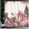 Ambesonne Anchor Shower Curtain, Marine Sailing Sea Symbol and Grungy Rustic Planks in a Neutral Camo Tone, Cloth Fabric Drape for Sea Themed Bathroom Decor Set with Hooks, 69″ W x 75″ L, Green Khaki(Dried Rose)