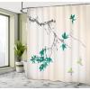 Ambesonne Anchor Shower Curtain, Marine Sailing Sea Symbol and Grungy Rustic Planks in a Neutral Camo Tone, Cloth Fabric Drape for Sea Themed Bathroom Decor Set with Hooks, 69″ W x 75″ L, Green Khaki(Dark Seafoam)
