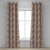 Ambesonne Brown Grommet Curtain, Batik Parang Barong Diagonal Pattern Indonesian Culture and Art Design, Decorative 2-Panel Window Drapes for Bedroom Living Room, 50″ x 84″, Brown Apricot Caramel(Warm Taupe Pale Pink)