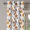 Ambesonne Brown Grommet Curtain, Batik Parang Barong Diagonal Pattern Indonesian Culture and Art Design, Decorative 2-Panel Window Drapes for Bedroom Living Room, 50″ x 84″, Brown Apricot Caramel(Pale Orange Brown White)