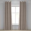 Ambesonne Brown Grommet Curtain, Batik Parang Barong Diagonal Pattern Indonesian Culture and Art Design, Decorative 2-Panel Window Drapes for Bedroom Living Room, 50″ x 84″, Brown Apricot Caramel(Navy Blue Beige Red)