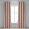 Ambesonne Brown Grommet Curtain, Batik Parang Barong Diagonal Pattern Indonesian Culture and Art Design, Decorative 2-Panel Window Drapes for Bedroom Living Room, 50″ x 84″, Brown Apricot Caramel(Dark Coral Beige)