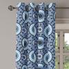 Ambesonne Brown Grommet Curtain, Batik Parang Barong Diagonal Pattern Indonesian Culture and Art Design, Decorative 2-Panel Window Drapes for Bedroom Living Room, 50″ x 84″, Brown Apricot Caramel(Slate Blue Black White)