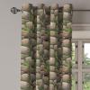 Ambesonne Brown Grommet Curtain, Batik Parang Barong Diagonal Pattern Indonesian Culture and Art Design, Decorative 2-Panel Window Drapes for Bedroom Living Room, 50″ x 84″, Brown Apricot Caramel(Dark Taupe Fern Green)