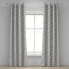 Ambesonne Brown Grommet Curtain, Batik Parang Barong Diagonal Pattern Indonesian Culture and Art Design, Decorative 2-Panel Window Drapes for Bedroom Living Room, 50″ x 84″, Brown Apricot Caramel(Grey Dust)
