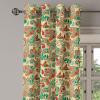 Ambesonne Brown Grommet Curtain, Batik Parang Barong Diagonal Pattern Indonesian Culture and Art Design, Decorative 2-Panel Window Drapes for Bedroom Living Room, 50″ x 84″, Brown Apricot Caramel(Hunter Green Ruby Orange)