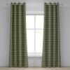 Ambesonne Brown Grommet Curtain, Batik Parang Barong Diagonal Pattern Indonesian Culture and Art Design, Decorative 2-Panel Window Drapes for Bedroom Living Room, 50″ x 84″, Brown Apricot Caramel(Green Pale Brown Beige)