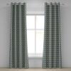 Ambesonne Brown Grommet Curtain, Batik Parang Barong Diagonal Pattern Indonesian Culture and Art Design, Decorative 2-Panel Window Drapes for Bedroom Living Room, 50″ x 84″, Brown Apricot Caramel(Pale Yellow Dark Blue)