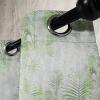 Ambesonne Exotic Grommet Curtain, Minimal Neutral Animal Print with Tiger Silhouettes Pattern Jungle Cat, Decorative Single Panel Drapes for Bedroom Living Room, 50″ x 96″, Eggshell Warm Taupe Tan(Pale Grey Lime Green)