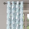 Ambesonne Exotic Grommet Curtain, Minimal Neutral Animal Print with Tiger Silhouettes Pattern Jungle Cat, Decorative Single Panel Drapes for Bedroom Living Room, 50″ x 96″, Eggshell Warm Taupe Tan(White and Sky Blue)