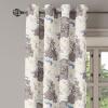 Ambesonne Exotic Grommet Curtain, Minimal Neutral Animal Print with Tiger Silhouettes Pattern Jungle Cat, Decorative Single Panel Drapes for Bedroom Living Room, 50″ x 96″, Eggshell Warm Taupe Tan(Ivory Cocoa and Ceil Blue)