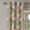 Ambesonne Exotic Grommet Curtain, Minimal Neutral Animal Print with Tiger Silhouettes Pattern Jungle Cat, Decorative Single Panel Drapes for Bedroom Living Room, 50″ x 96″, Eggshell Warm Taupe Tan(Green Brown Pale Pink)