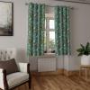 Ambesonne Exotic Grommet Curtain, Minimal Neutral Animal Print with Tiger Silhouettes Pattern Jungle Cat, Decorative Single Panel Drapes for Bedroom Living Room, 50″ x 96″, Eggshell Warm Taupe Tan(Green Teal and Ginger)