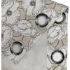 Ambesonne Exotic Grommet Curtain, Minimal Neutral Animal Print with Tiger Silhouettes Pattern Jungle Cat, Decorative Single Panel Drapes for Bedroom Living Room, 50″ x 96″, Eggshell Warm Taupe Tan(Dark Eggshell Brown White)