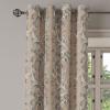 Ambesonne Exotic Grommet Curtain, Minimal Neutral Animal Print with Tiger Silhouettes Pattern Jungle Cat, Decorative Single Panel Drapes for Bedroom Living Room, 50″ x 96″, Eggshell Warm Taupe Tan(Pastel Brown Cadet Blue)